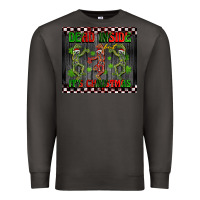 Smoke dead inside but it's Christmas dancing skeletons Premium Sweatshirt - BarkalooDesign