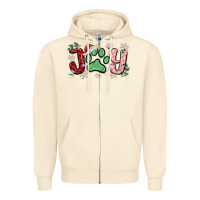 Joy With Dog Paw Zipper Hoodie | Teevron