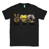 Black peace love rhino Classic Tee - LillyAllenDesigns