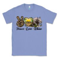 Colony Blue peace love rhino Classic Tee - LillyAllenDesigns