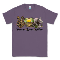 Lavender peace love rhino Classic Tee - LillyAllenDesigns