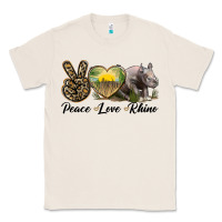 Natural peace love rhino Classic Tee - LillyAllenDesigns