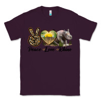 Plum peace love rhino Classic Tee - LillyAllenDesigns
