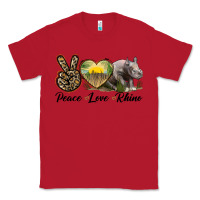 Red peace love rhino Classic Tee - LillyAllenDesigns