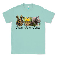 Seafoam peace love rhino Classic Tee - LillyAllenDesigns