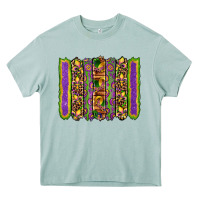 Arona mardi gras fleur de lis mask leopard glitter  brushstrokes Heavy Core Tee - Artiststas