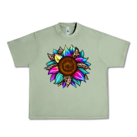 Oil Green sunflower tie dye Urban Heavy Tee - JahusDesignShop