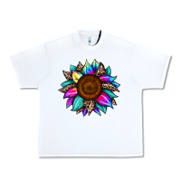 White sunflower tie dye Urban Heavy Tee - JahusDesignShop