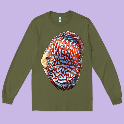 Discus Fish Long Sleeve Tee Designed By Lillyallendesigns