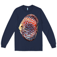 Navy Discus Fish Long Sleeve Tee - LillyAllenDesigns