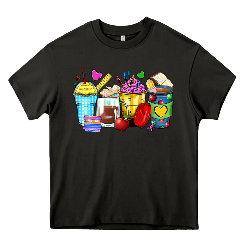 School Coffee Cups Heavy Core Tee by Zillion Design Studio | Teevron