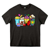 Asphalt school coffee cups Heavy Core Tee - Zillion Design Studio