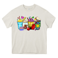 Cream school coffee cups Heavy Core Tee - Zillion Design Studio