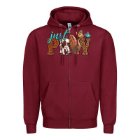 Burgundy just pray Zipper Hoodie - NancyCooperArtShop