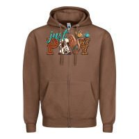 Chestnut just pray Zipper Hoodie - NancyCooperArtShop