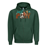 Sports Green just pray Zipper Hoodie - NancyCooperArtShop