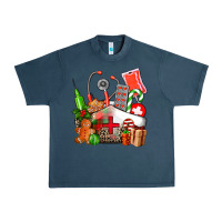 Midnight Navy nurse  and christmas Urban Heavy Tee - AdoDesignShop