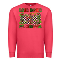 Cardinal dead inside but it's christmas dancing skeletons Premium Sweatshirt - BarkalooDesign