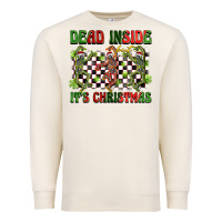 Dead Inside But It's Christmas Dancing Skeletons Premium Sweatshirt | Teevron
