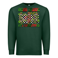 Sports Green dead inside but it's christmas dancing skeletons Premium Sweatshirt - BarkalooDesign