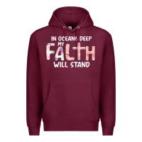 Burgundy Oceans Deep My Faith Will Stand Premium Hoodie - Bettercallsaul