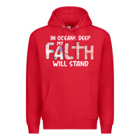Red Oceans Deep My Faith Will Stand Premium Hoodie - Bettercallsaul