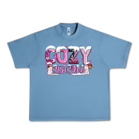 Pebble Blue pink cozy season with snowman ado Urban Heavy Tee - AdoDesignShop
