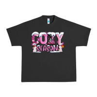 Pigment Black pink cozy season with snowman ado Urban Heavy Tee - AdoDesignShop
