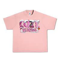Salmon pink cozy season with snowman ado Urban Heavy Tee - AdoDesignShop
