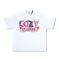 White pink cozy season with snowman ado Urban Heavy Tee - AdoDesignShop