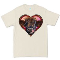 Bone leopard heart highland calf Premium Tee - RanaPortraitStore