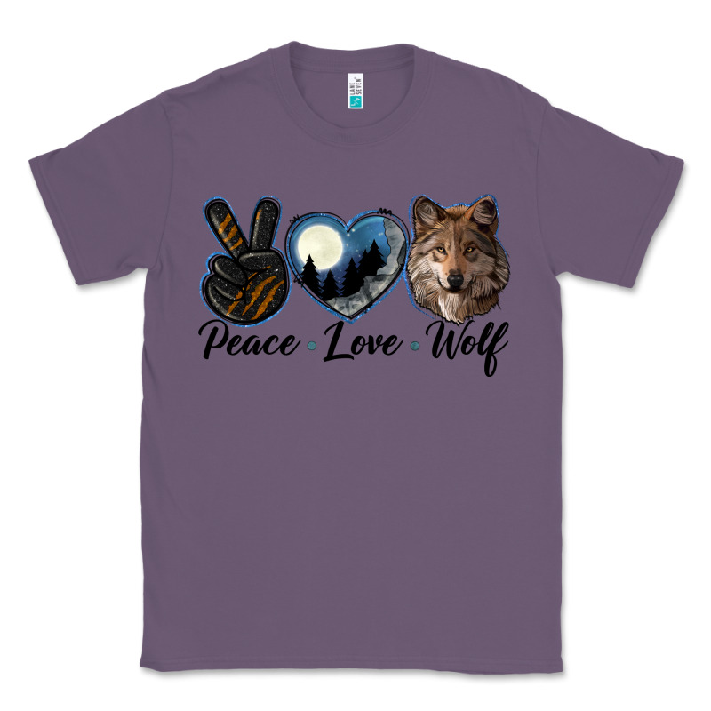 Peace Love Wolf Head Classic Tee by LillyAllenDesigns | Teevron