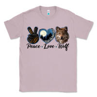 Lilac peace love wolf head Classic Tee - LillyAllenDesigns