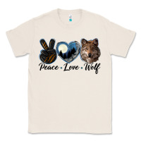Natural peace love wolf head Classic Tee - LillyAllenDesigns
