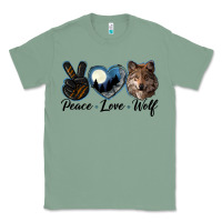 Sage peace love wolf head Classic Tee - LillyAllenDesigns