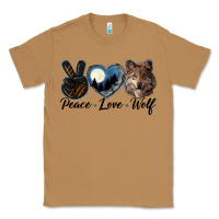 Toasted Coconut peace love wolf head Classic Tee - LillyAllenDesigns