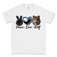 White peace love wolf head Classic Tee - LillyAllenDesigns