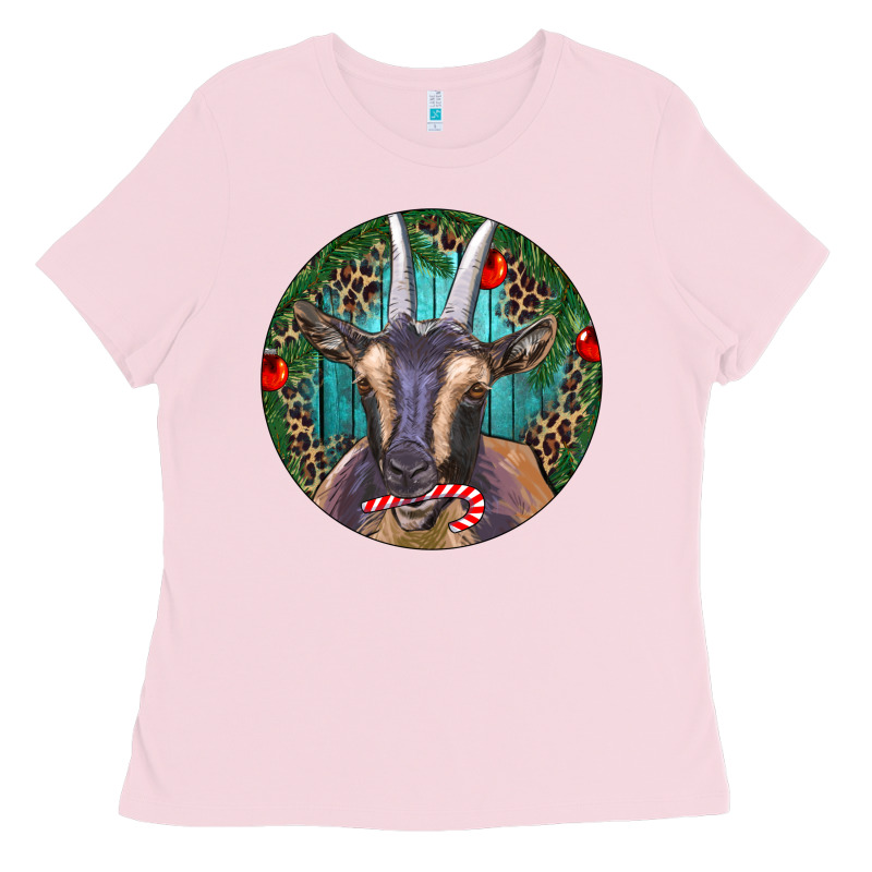 Dark Goat Christmas Ladies Tee by RanaPortraitStore | Teevron