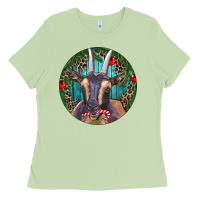 Matcha Dark Goat Christmas Ladies Tee - RanaPortraitStore