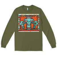 Army Green turquoise gemstone crosses Long Sleeve Tee - Jasminsmagicworld