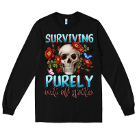 Black surviving purely out of spite Long Sleeve Tee - JahusDesignShop