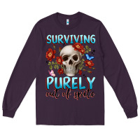 Plum surviving purely out of spite Long Sleeve Tee - JahusDesignShop