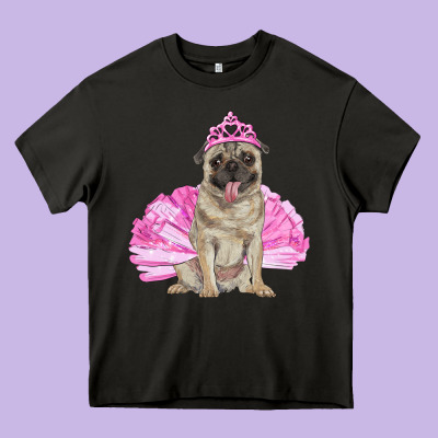 Heavy Core Tee Balerina pug with tutu