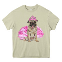 Mossy Balerina pug with tutu Heavy Core Tee - RanaPortraitStore