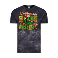 Cloud Black teach love inspire with Christmas and teacher elements Vintage Tee - AdoDesignShop