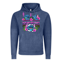 Vintage Denim preview flower stitch kindergarten Vintage Hoodie - AdoDesignShop
