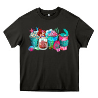 Asphalt mermaid coffee cups Heavy Core Tee - Zillion Design Studio