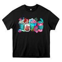 Black mermaid coffee cups Heavy Core Tee - Zillion Design Studio