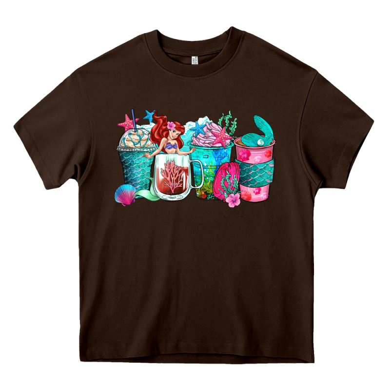 Mermaid Coffee Cups Heavy Core Tee by Zillion Design Studio | Teevron