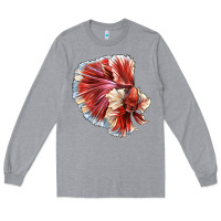 Heather Grey Betta Fish Long Sleeve Tee - LillyAllenDesigns